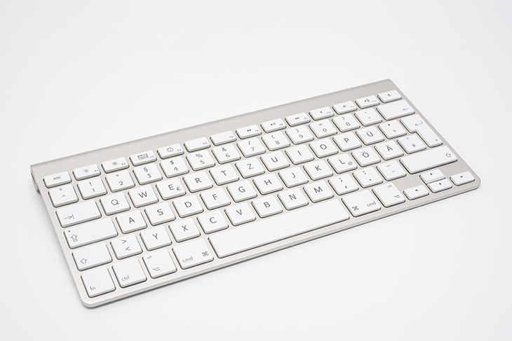eine kleine Tastatur aus Alu