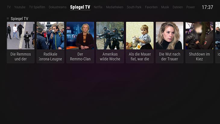 Spiegel TV auf dem Smart TV